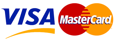 Visa and Mastercard logos